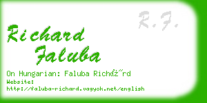 richard faluba business card